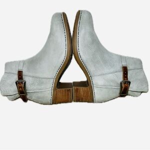 👢👜 DANSKO Teal Nubuck Leather Ankle Boots Block Heel Zip l EU 40, US 9.5-10‎